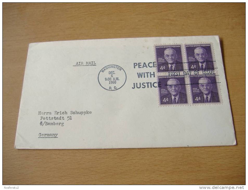 USA: FDC John Foster Dulles (1960) - 1951-1960