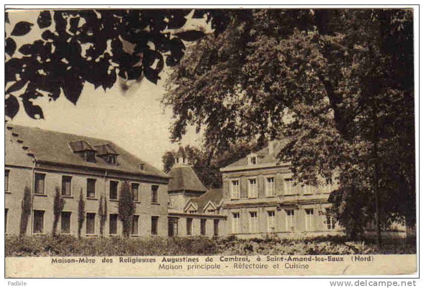 Carte Postale 59. St-Amand-les-Eaux  Maison Mère Des Religieuses Augustines Réfectoire Et Cuisine  Trés Beau Plan - Saint Amand Les Eaux