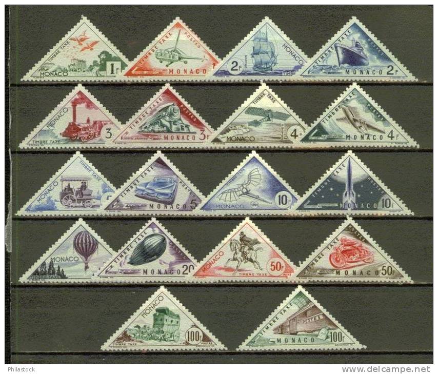 MONACO TAXE N° 39 A à 55 * - Postage Due