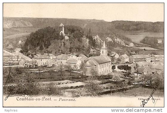 COMBLAIN-AU-PONT : Panorama - Cachet De La Poste 1904 - Comblain-au-Pont