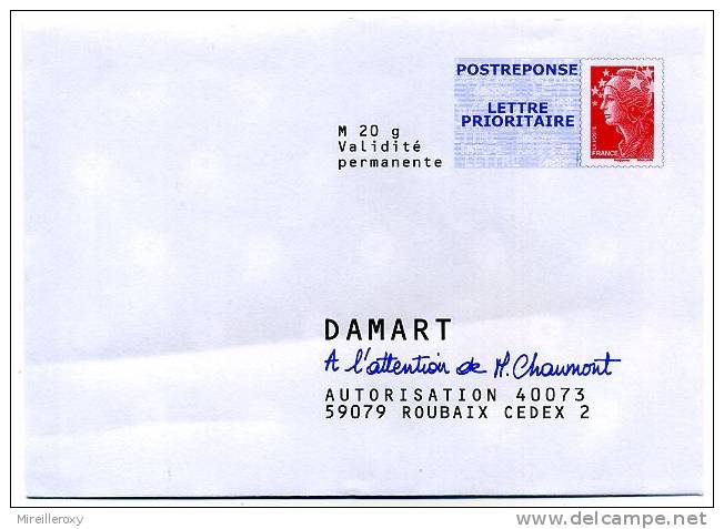 PAP REPONSE POSTREPONSE  PRET A POSTER MARIANNE DE BEAUJARD DAMART - Prêts-à-poster: Réponse /Beaujard