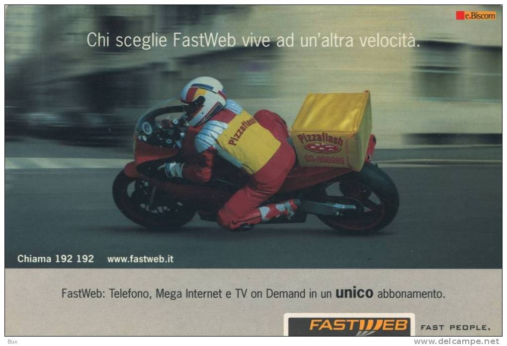 FASTWEB   PUBBLICITA  Advertising  Pubblicitaria   PUBLICITE  PUBSTALE    TOCARD  FREECARDS  PROMOCARD - Pubblicitari