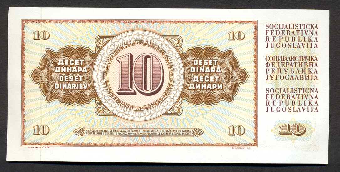 YOUGOSLAVIE / YUGOSLAVIA - 2 X 10 DINARS 1968 - Pick 82 - Yugoslavia