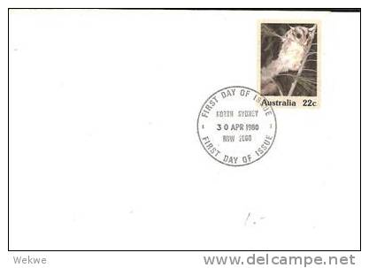 Au109/ Possum (Zuckergleider) Auf Ganzsache Vom Ersttag 30. Apr.  1980 - Postal Stationery