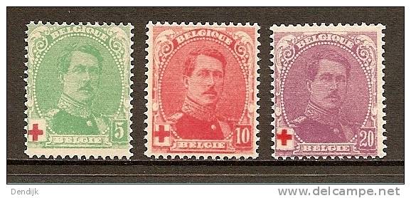 Belgie COB 129 / 131 ** - 1914-1915 Rode Kruis