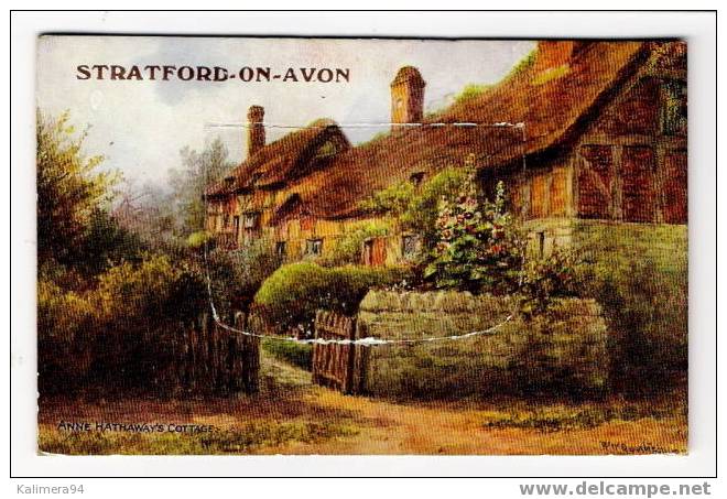 ANGLETERRE  /  STRATFORD-ON-AVON  /  ANNE  HATHAWAY´ S  COTTAGE  /  RARE  CARTE À SYSTÈME  ( Avec 12 Minivues ! ) - Stratford Upon Avon