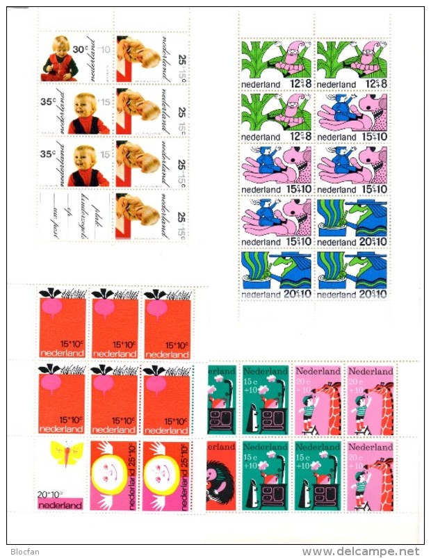 22 Blocks Niederlande Block 4-12,14,16+18-28 ** 115€ Kinder-Fonds Auswanderung Hb Blocs M/s Children Sheets Bf Nederland - Bloques