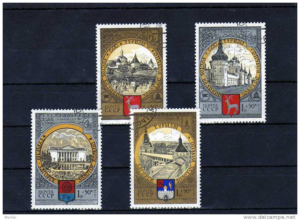 Goldener Ring Von Moskau Zur Olympiade 1980 SU 3 Serien O 48€ - Sammlungen (im Alben)