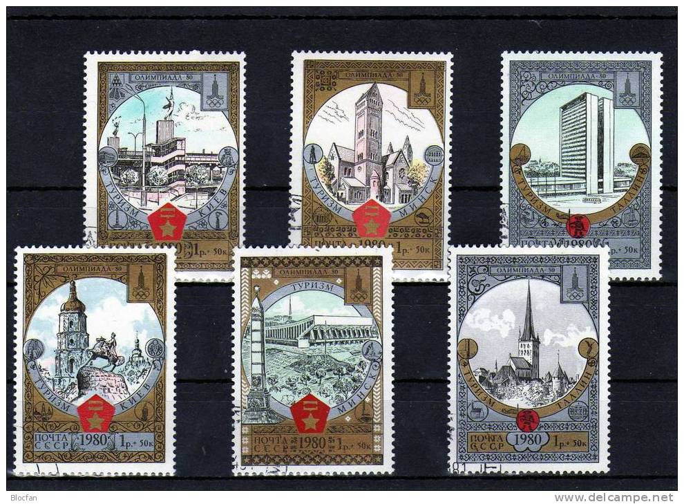 Tourismus Zur Olympiade In Moskau1980 SU 5 Serien O 53€ - Collections (en Albums)