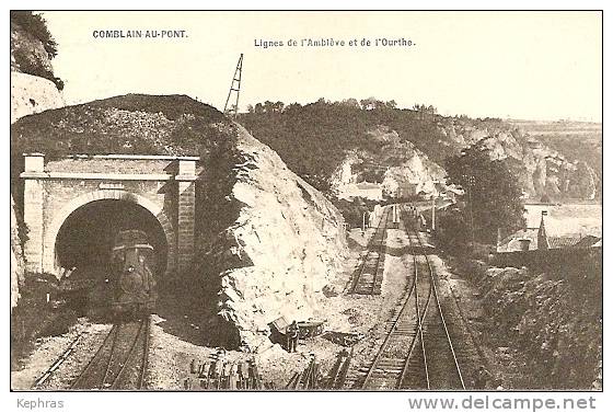 COMBLAIN-AU-PONT : Lignes De L'Amblève Et De L'Ourthe - Chemin De Fer - TOP RARE CPA - Cachet De La Poste 1906 - Comblain-au-Pont