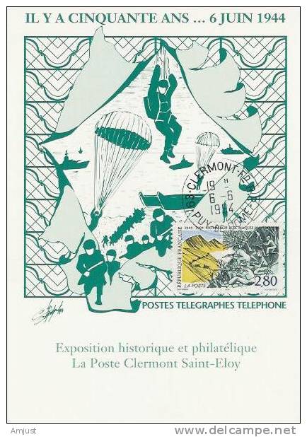 Carte Maximum,Maxi Cards, Il Y A 50 Ans..... 6 Juin 1944 - 1990-1999
