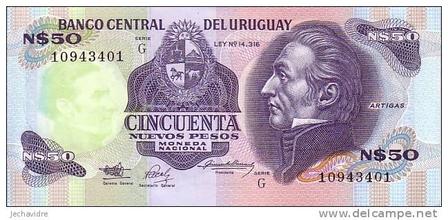 URUGUAY   50 Nuevos Pesos  Non Daté (1988-1989)   Pick 61A    ***** BILLET  NEUF ***** - Uruguay