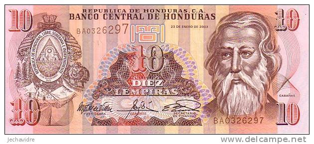 HONDURAS  10 Lempiras  Daté Du 23-01-2003   Pick 86 ?    ***** BILLET  NEUF ***** - Honduras