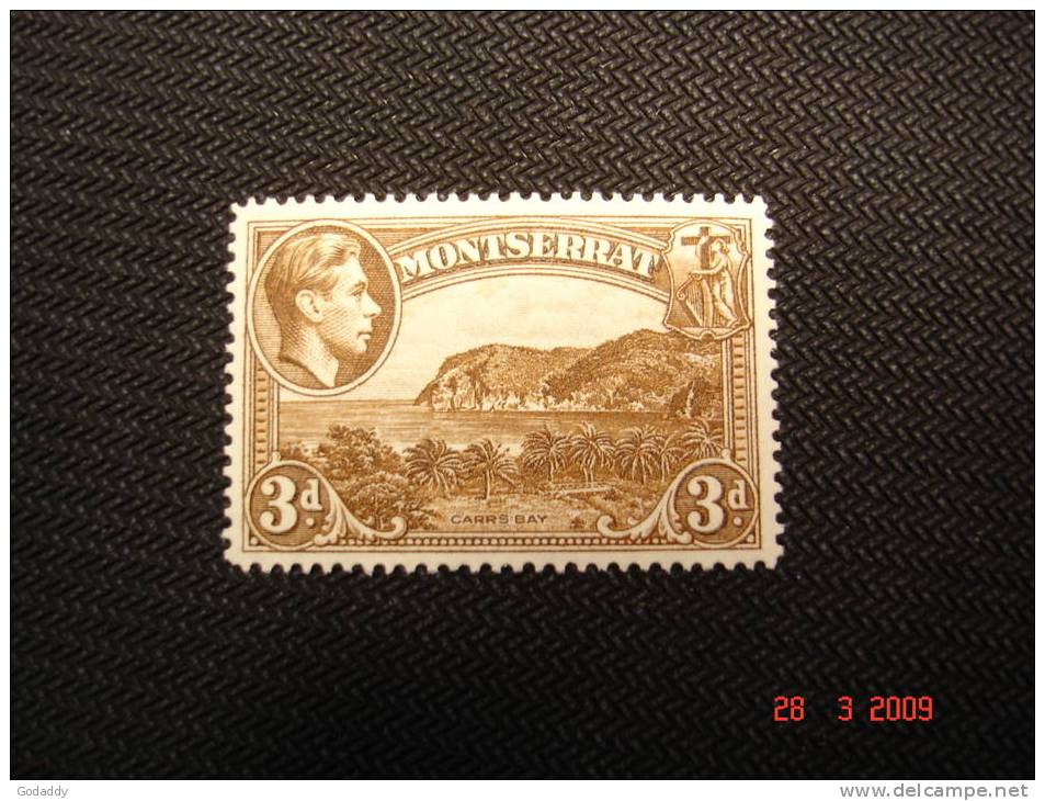 Montserrat 1938 King George VI   3d  SG106a  MH - Montserrat