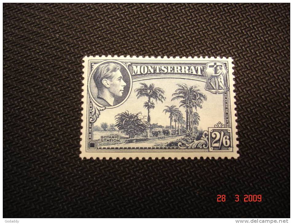 Montserrat 1938 King George VI   2/6d Blue   SG109a  MH - Montserrat