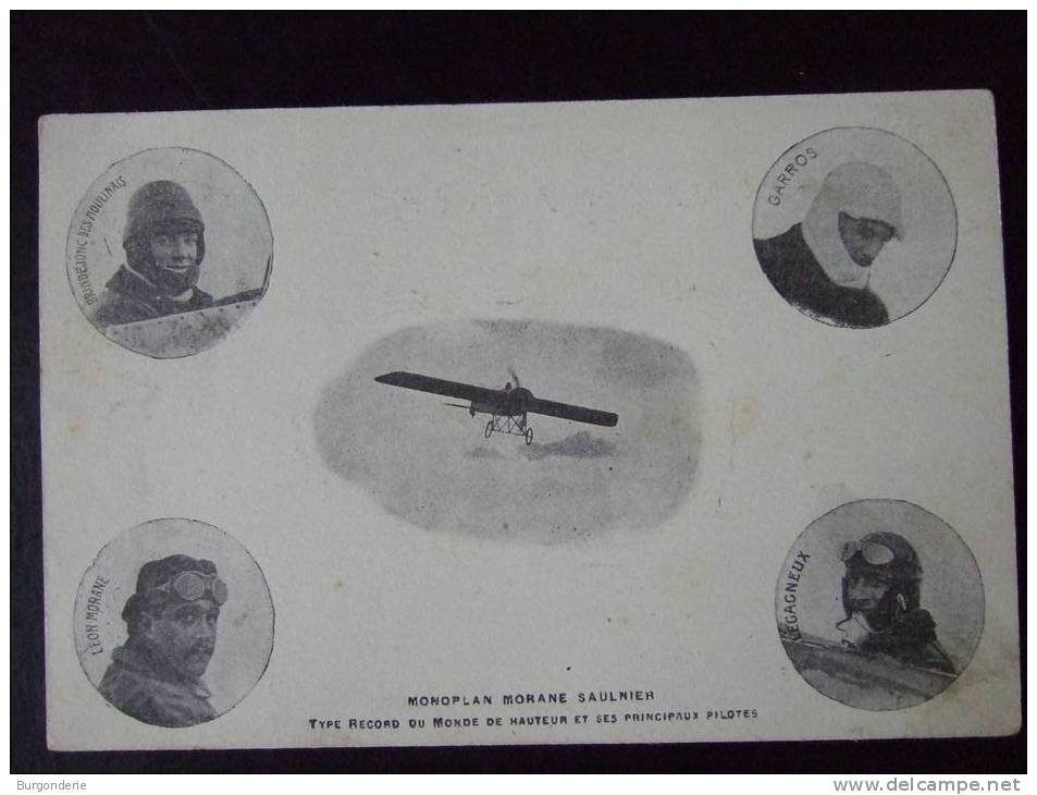 MONOPLAN MORANE SAULNIER / TYPE RECORD DU MONDE DE HAUTEUR ET SES PRINCIPAUX PILOTES / BELLE CARTE - ....-1914: Precursori