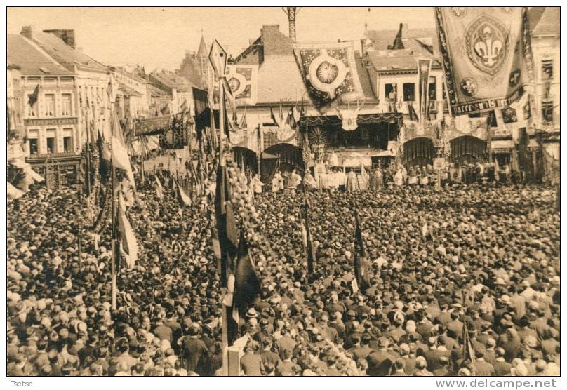 Binche - Congrès Eucharistique Du 2 Septembre 1928 -Le Cortège - La Mess Pontificale, Vue D'ensemble - Binche