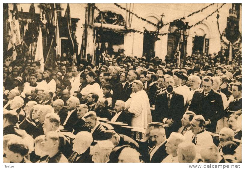 Binche - Congrès Eucharistique Du 2 Septembre 1928 -Le Cortège - La Mess Pontificale- Les Autorités Civiles - Binche