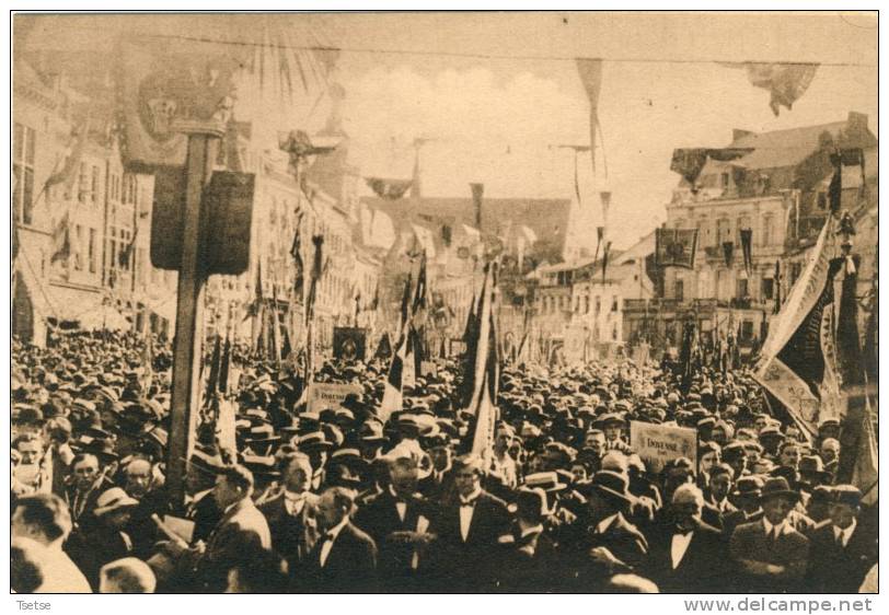 Binche - Congrès Eucharistique Du 2 Septembre 1928 -Le Cortège - Le Salut Pontifical - Vue D'ensemble - Binche