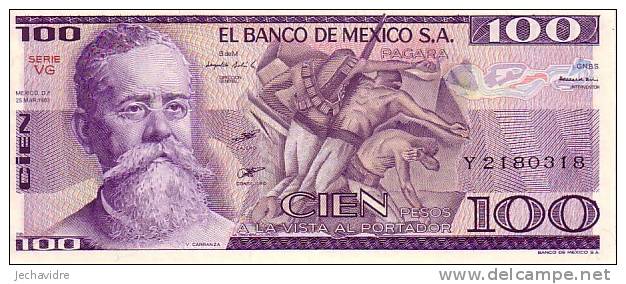 MEXIQUE   100 Pesos  Daté Du 25-03-1982   Pick 74c    ***** BILLET  NEUF ***** - Mexico