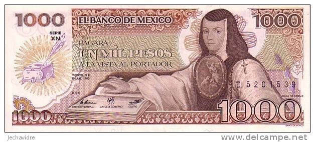 MEXIQUE   1 000 Pesos  Daté Du 01-07-1985   Pick 85     ***** BILLET  NEUF ***** - Mexique