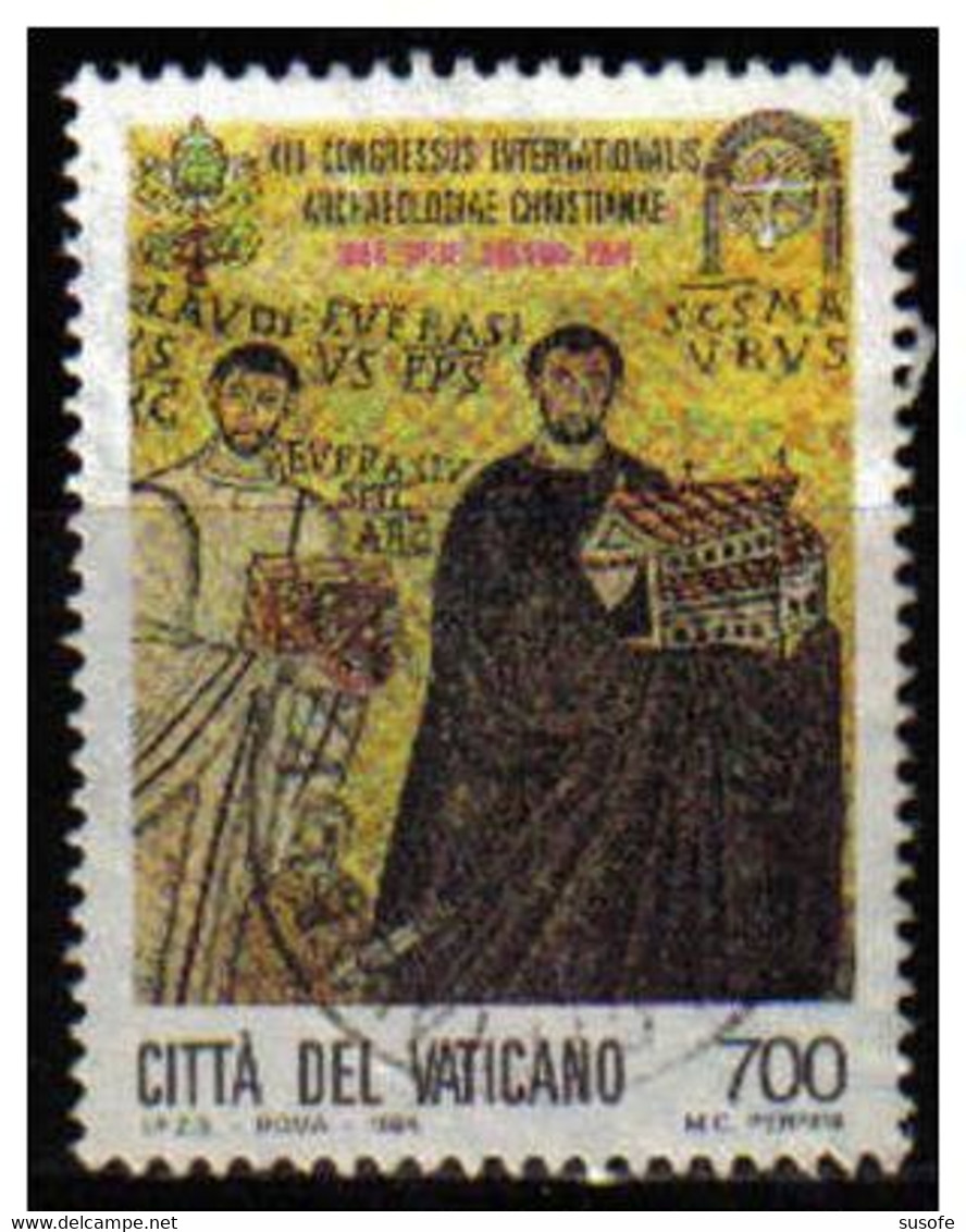 Vaticano 1994 Scott 960 Sello º Congreso Internacional Arqueologia Cristiana Mosaicos Basilica Croacia Vatican City - Oblitérés