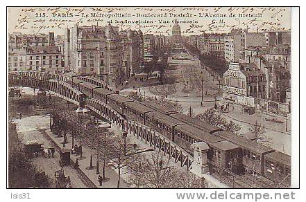 Chemins De Fer - Métro - RF3871 - Dép 75 - Paris - Arrondissement 15 - Le Métropolitain - Boulevard Pasteur - état - Métro