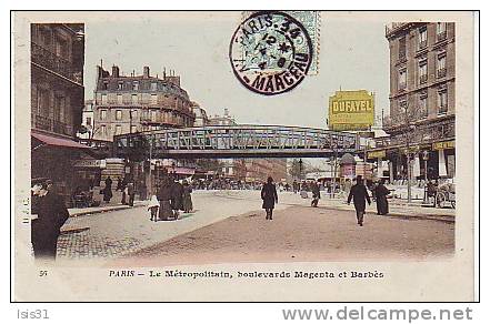 Chemins De Fer - Métro - RF3874 - Dép 75 - Paris - Arrondissement 10 - Le Métropolitain, Boulevard Magenta Et - Bon état - Métro