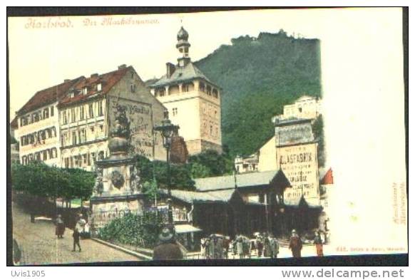 AK.Karlsbad.Der Marktbrunnen. - Boehmen Und Maehren