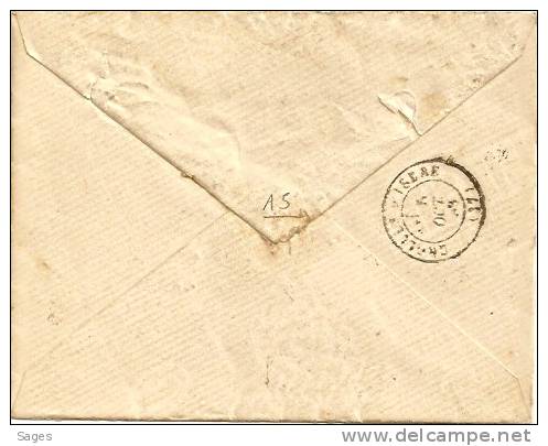 LETTRE SAGE, GARE DE VIENNE, ISERE ! - 1877-1920: Periodo Semi Moderno