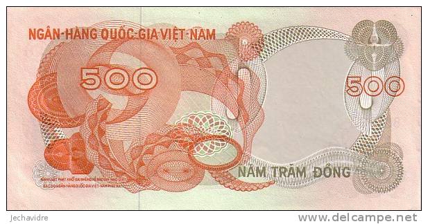 VIET-NAM SUD   500 Dong   Non Daté  Pick 28a    ***** QUALITE  AUNC ***** - Vietnam