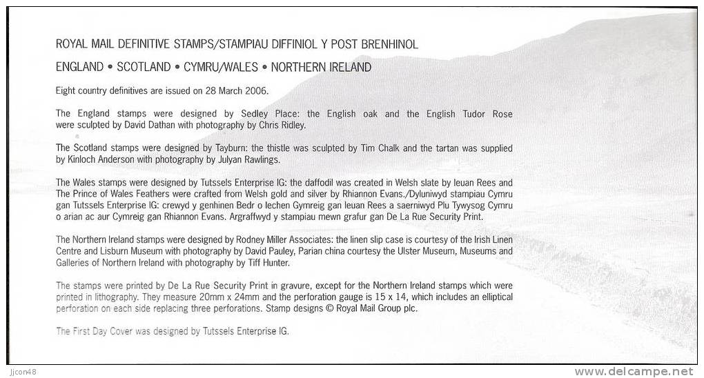 Great Britain 2006  Regional Definitives "N.Ireland"  FDC.  Special Postmark - 2001-2010. Decimale Uitgaven