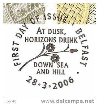Great Britain 2006  Regional Definitives "N.Ireland"  FDC.  Special Postmark - 2001-2010 Dezimalausgaben