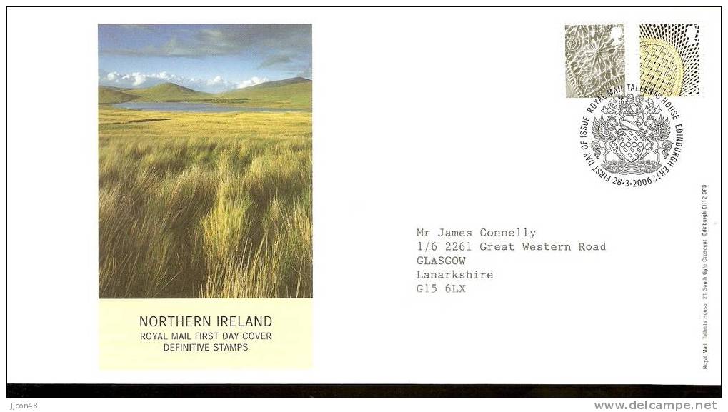 Great Britain 2006  Regional Definitives "N.Ireland"  FDC.  Tallents House Postmark - 2001-2010 Dezimalausgaben