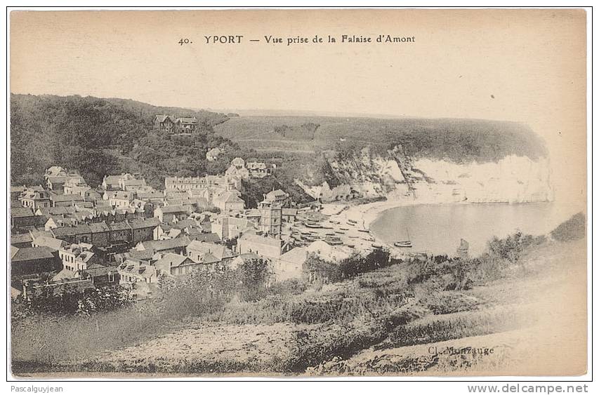 CPA YPORT - VUE PRISE DE LA FALAISE D'AMONT - Yport