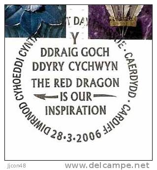 Great Britain 2006  Regional Definitives "Wales"  FDC.  Special Postmark - 2001-2010 Decimal Issues