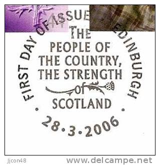 Great Britain 2006  Regional Definitives "Scotland"  FDC.   Special Postmark - 2001-2010 Em. Décimales