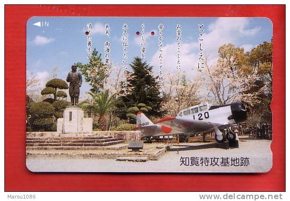 Japan Japon Telefonkarte -  Militär Militairy Krieg  War Flugzeug Airplanes Luftfahrt Aviation - Armee
