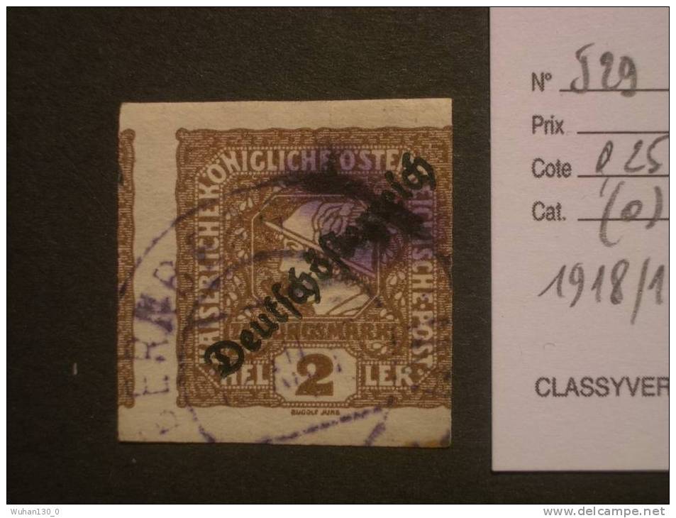 AUTRICHE  (o)   Journaux   De 1918 / 1919   "  Timbre Pour Journaux "   1 Val - Used Stamps