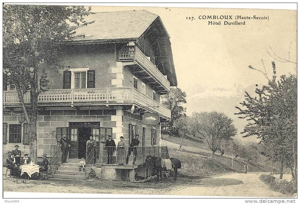 RARE CARTE POSTALE    HOTEL DUVILLARD   TRES BELLE - Combloux