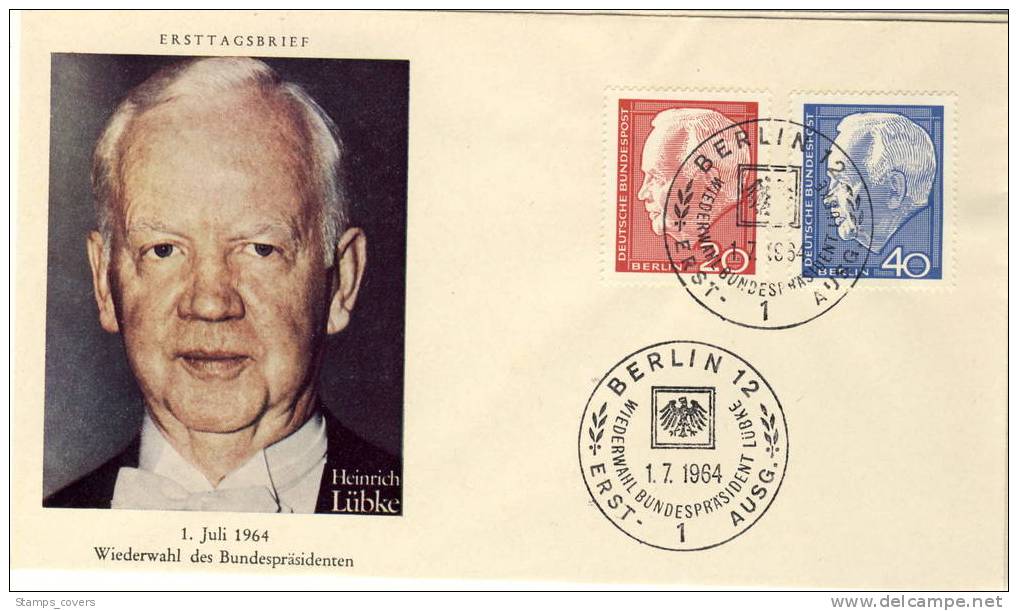 BERLIN FDC MICHEL 234/35 HEINRICH LÜBKE - Other & Unclassified