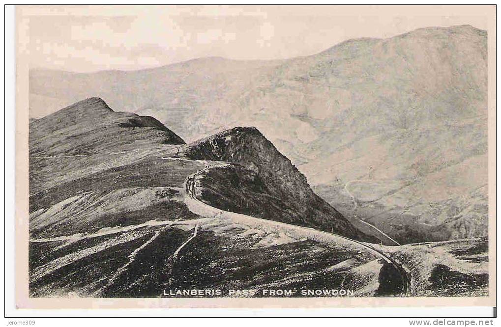 ROYAUME-UNI - PAYS DE GALLES - CPA - LLANBERIS PASS FROM SNOWDON - Caernarvonshire