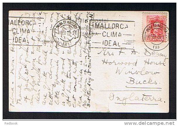 1929 Real Photo Postcard Cas Catal Mallorca Spain - Good Slogan Clima Ideal - Ref 344 - Mallorca