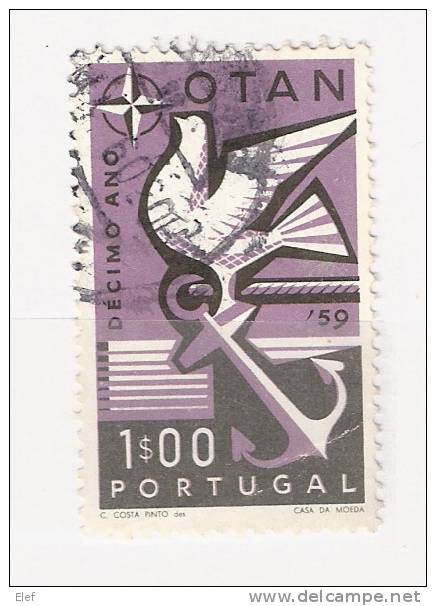 Portugal : "Decimo Ano OTAN , 1959 , Obl  ; B/TB - OTAN