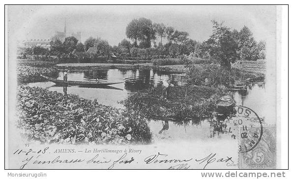 80 )) AMIENS, Les Hortillonages à Rivery, N° 95 --carte Précurseur - Allaines