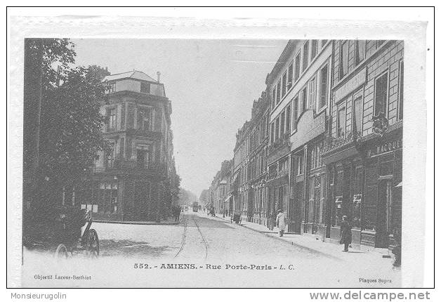 80 )) AMIENS, Rue Porte Paris, LC 552, Animée - Allaines