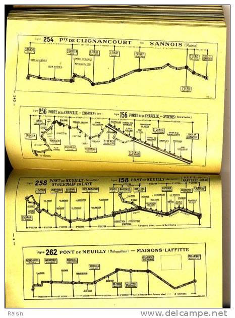 Plan-Guide Paris Métro-Autobus Cartes Taride 1958 320 Pages BE - Europa