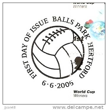 Great Britain 2006  World Cup Winners  FDC.  Special Postmark - 2001-10 Ediciones Decimales