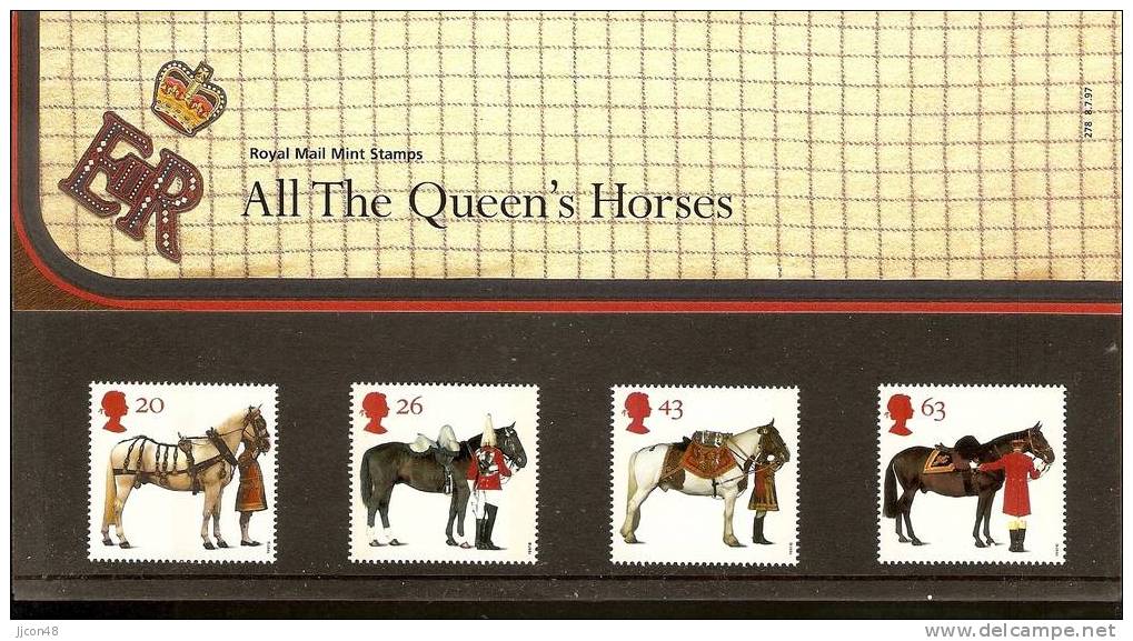 Great Britain 1997  All The Queens Horses.  Presentation Pack - Presentation Packs