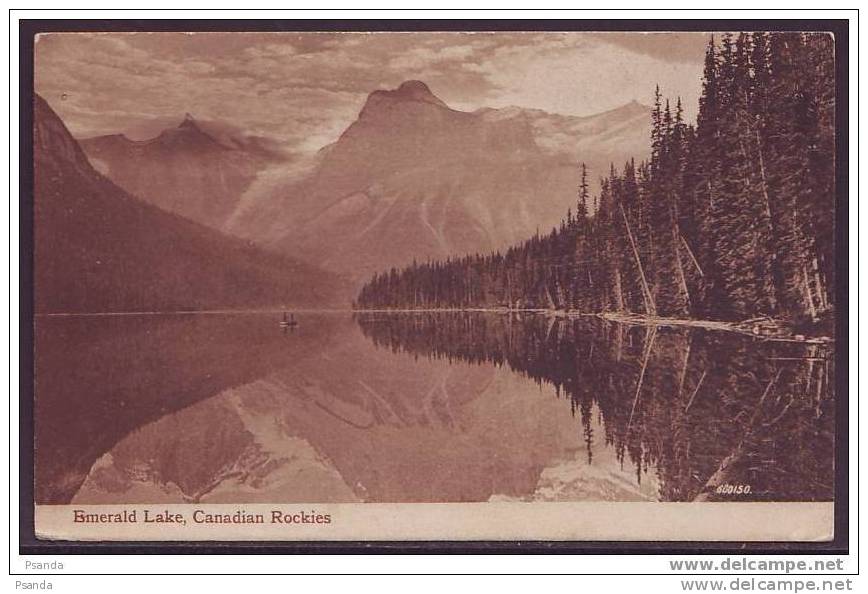 1900s Emerald Lake, Yoho National Park, Canadian Rockies, British Columbia, Canada, The Valentine&Sons' Pub. No. 600150 - Richmond